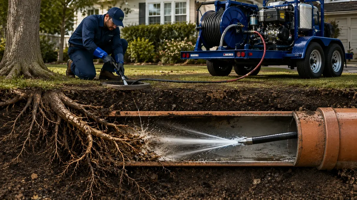 Tree Root Removal with Hydro Jetting in Mount Aukum